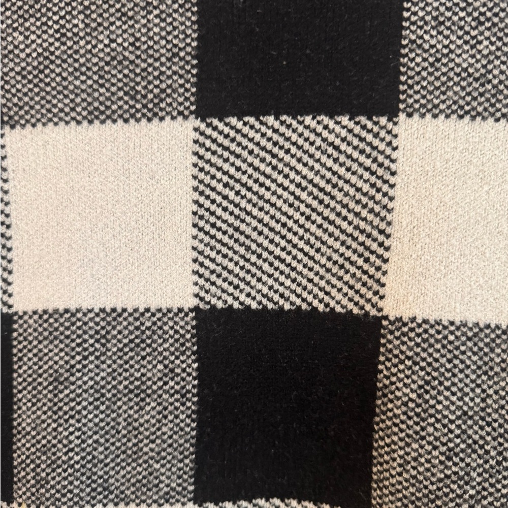 Anthropology Black and White Checkered Women's Sweater - Picture 5 of 5